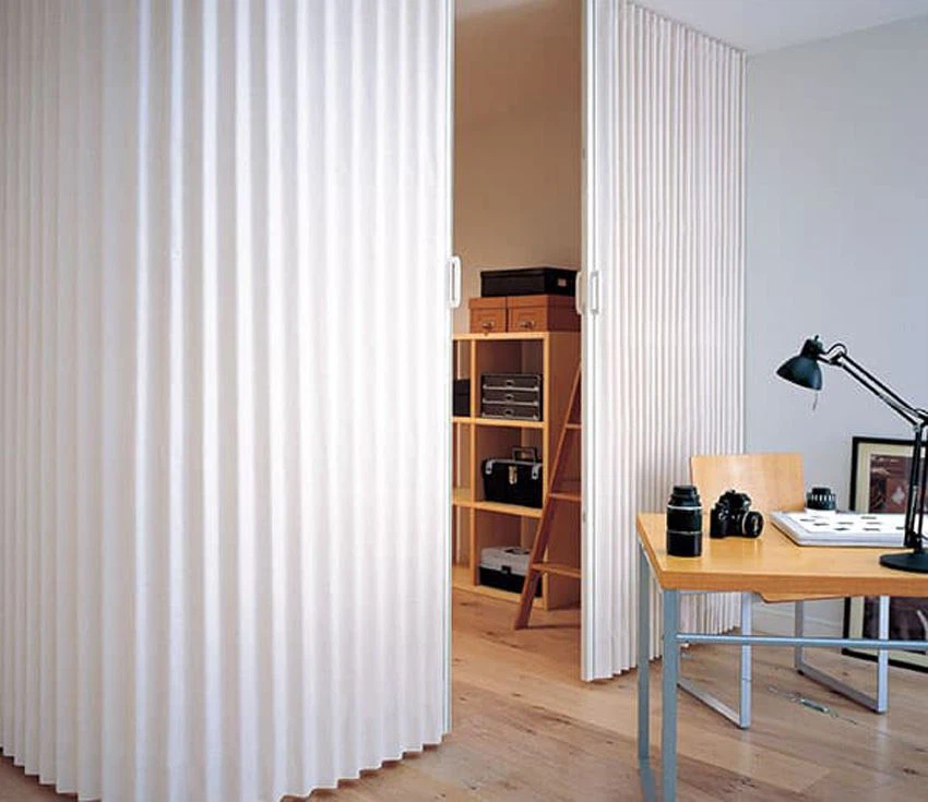 White PVC Accordion Door